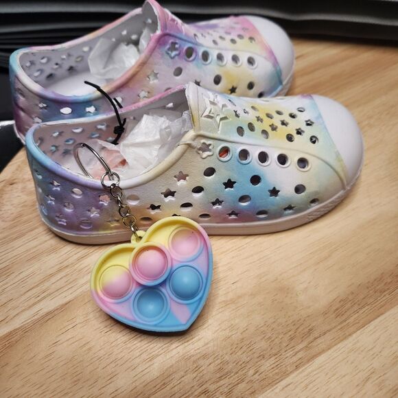 rainbow water shoes toddler girl 7/8 - Picture 1 of 4